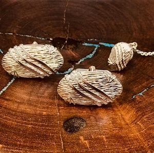 Anson vintage silvertone cufflinks 1970's to